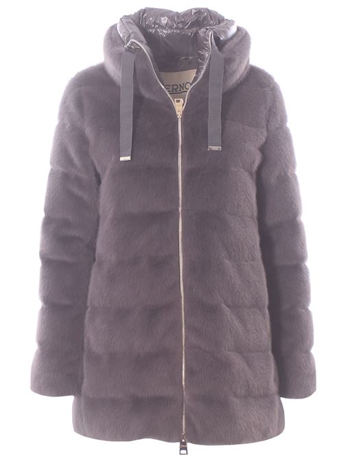 Piumino a-shape in faux fur e nylon ultralight HERNO | PI002123D126309480