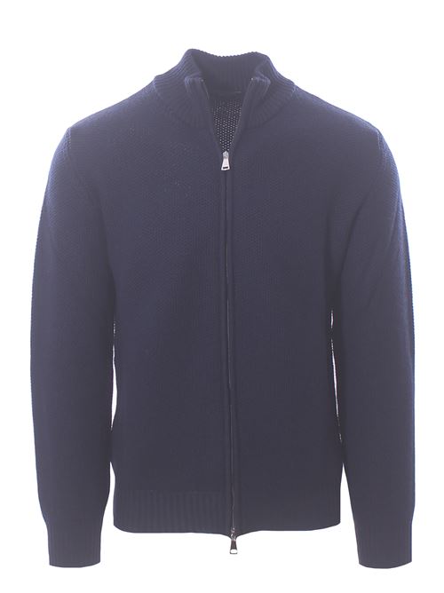 full zip punto mimosa in lana merinos MONTEVERDI | 10506C251