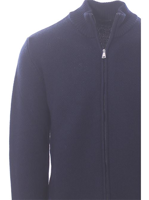 full zip punto mimosa in lana merinos MONTEVERDI | 10506C251
