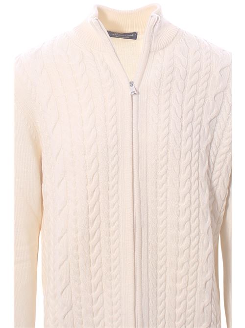 full zip treccia in lana merinos MONTEVERDI | CH706C013