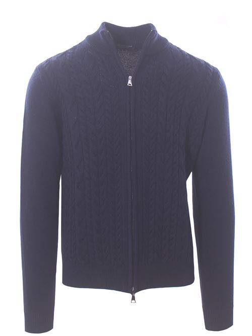 full zip treccia in lana merinos MONTEVERDI | CH706C251