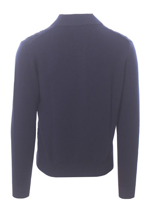 full zip treccia in lana merinos MONTEVERDI | CH706C251