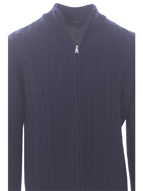 full zip treccia in lana merinos MONTEVERDI | CH706C251