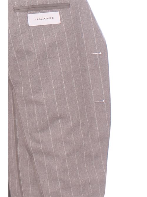 abito gessato in flanella light di lana e cashmere TAGLIATORE | 2SMC26K11-C90055ET835