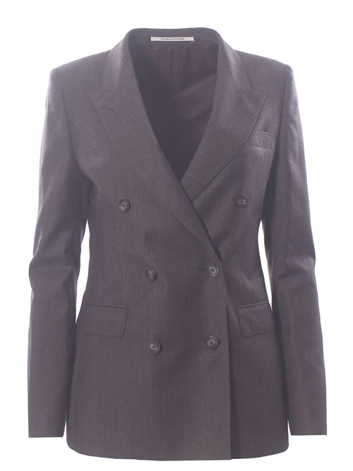 Tailleur doppiopetto check in lana stretch TAGLIATORE | T-PARIGI10BAD150171QM1362