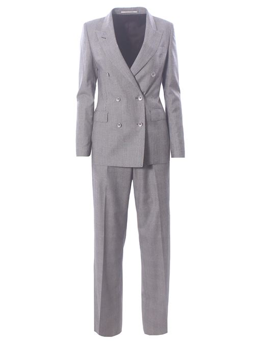 Tailleur doppiopetto check in lana stretch TAGLIATORE | T-PARIGI10BAD150171QN1215