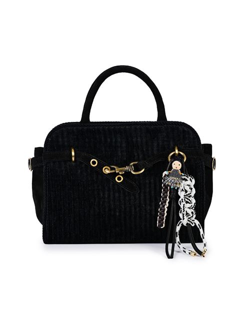 Borsa a mano in velluto a coste con charms VIAMAILBAG | APRILVELVETCHE07
