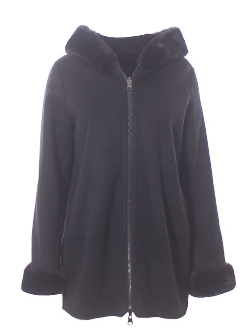 Giubbino reversibile effetto montone con cappuccio VLAB | FW5603701