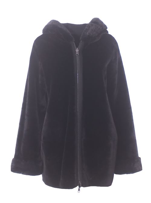 Giubbino reversibile effetto montone con cappuccio VLAB | FW5603701