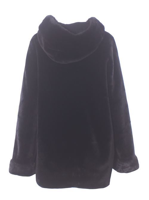 Giubbino reversibile effetto montone con cappuccio VLAB | FW5603701