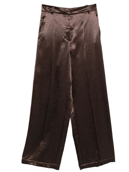 Pantalone shiny con banda laterale ALYSI | 116131P6061CHOCO