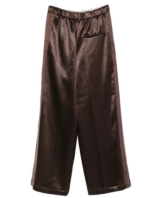 Pantalone shiny con banda laterale ALYSI | 116131P6061CHOCO