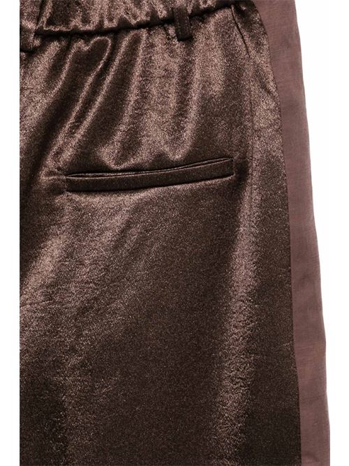 Pantalone shiny con banda laterale ALYSI | 116131P6061CHOCO