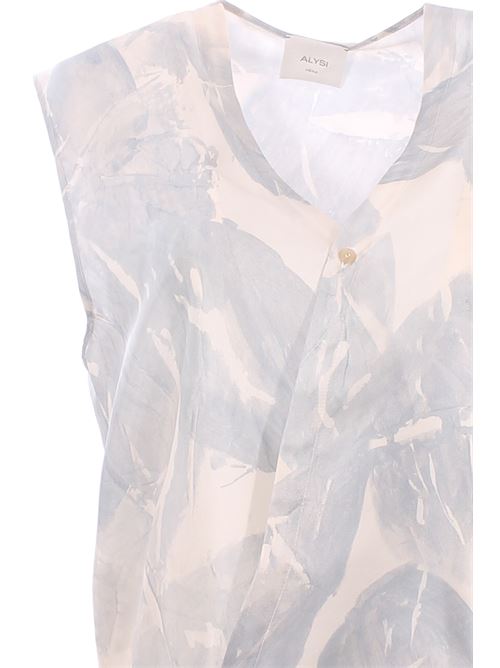 Gilet brushed print incrociato ALYSI | 116238P6031CIELO