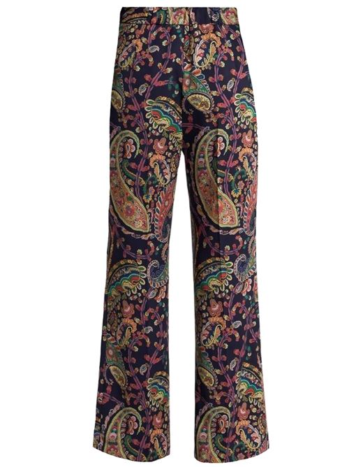 Pantalone bootcut stampa piazzata paisley floreale ETRO | WREA006999SASU8X0884