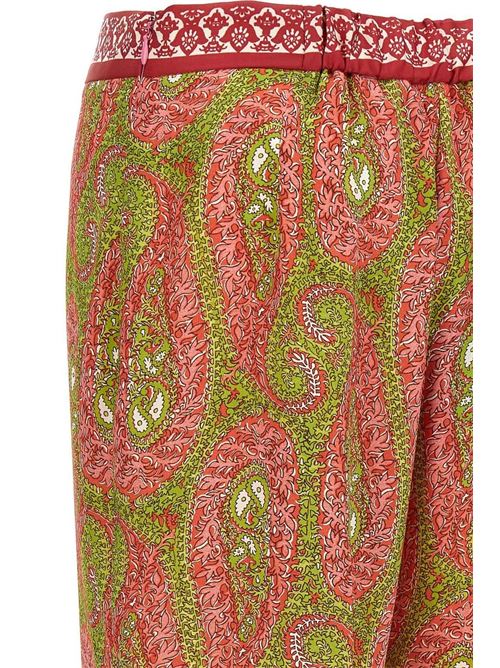 Pantaloni bootcut con stampa piazzata paisley foliage ETRO | WREA006999SPSJ00896