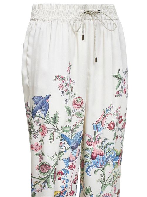 Pantaloni gamba ampia con stampa piazzata flora e fauna ETRO | WREA007299SPSI6X0802
