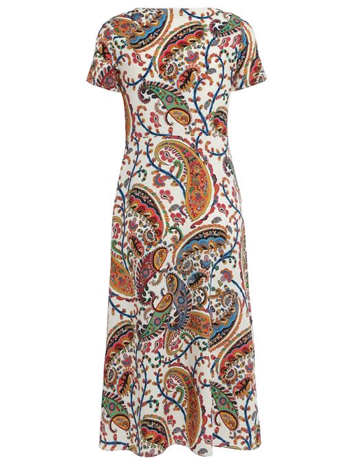 Abito lungo con stampa piazzata paisley floreale ETRO | WRHA055999SASU8X0801