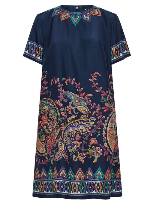 Abito tunica in seta stampata piazzata paisley floreale ETRO | WRHA0562AKG17X0883