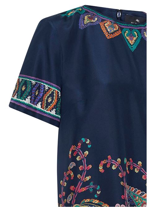 Abito tunica in seta stampata piazzata paisley floreale ETRO | WRHA0562AKG17X0883