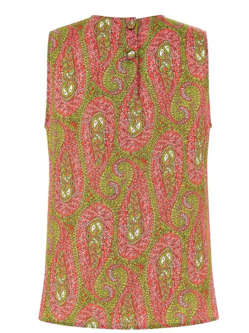 Canotta in twill con motivo paisley foliage ETRO | WRJA001999SASZ0X0896