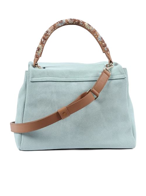 Borsa Sveva Peach Flowers Midi a spalla in suede con tracolla ORCIANI | BT2006PEACHFLOWERSACQUA