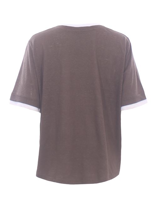 T-shirt in lino effetto doppiato PUROTATTO | SS260151311069
