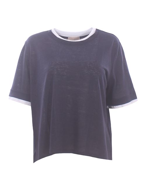 T-shirt in lino effetto doppiato PUROTATTO | SS260151311682