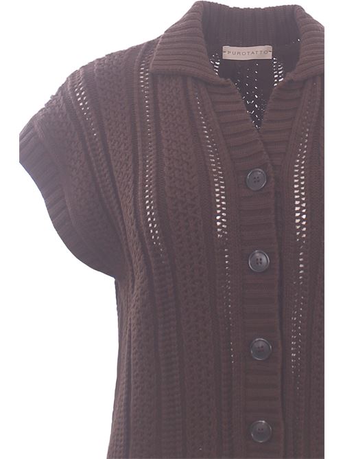 Cardigan gilet effetto maglia riso PUROTATTO | SS26072222557