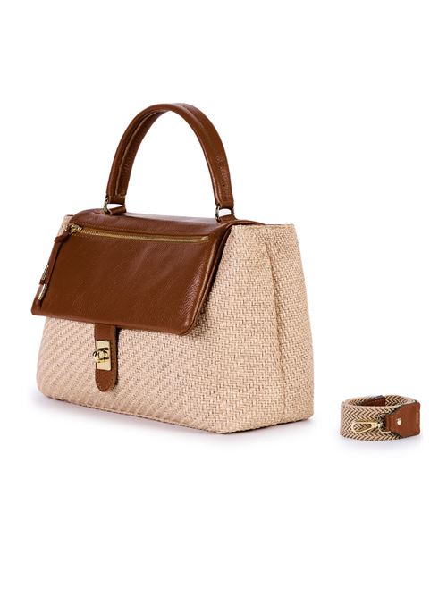 Borsa a mano in rafia e pelle VIAMAILBAG | ISLARAFIAR01