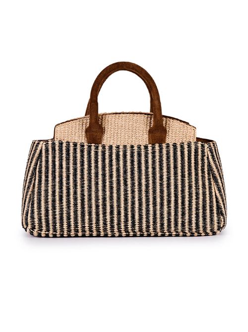 Borsa shopping in rafia jacquard VIAMAILBAG | LIZZYROVERG01