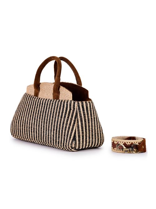 Borsa shopping in rafia jacquard VIAMAILBAG | LIZZYROVERG01