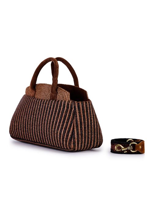 Borsa shopping in rafia jacquard VIAMAILBAG | LIZZYROVERG02