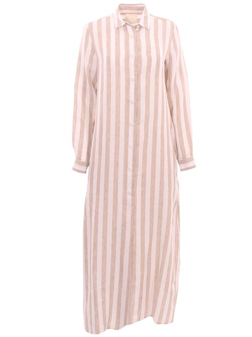 Abito heidi in lino disegno riga XACUS | HEIDI25215001
