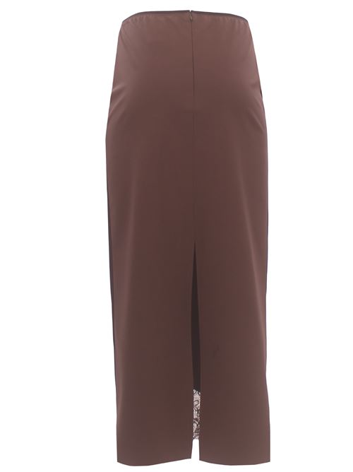 Gonna lunga con pizzo ALYSI | 166005A6034CACAO