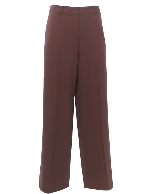Pantalone in tela di lana ALYSI | 166128A6055CACAO