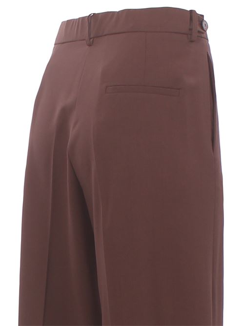 Pantalone in tela di lana ALYSI | 166128A6055CACAO