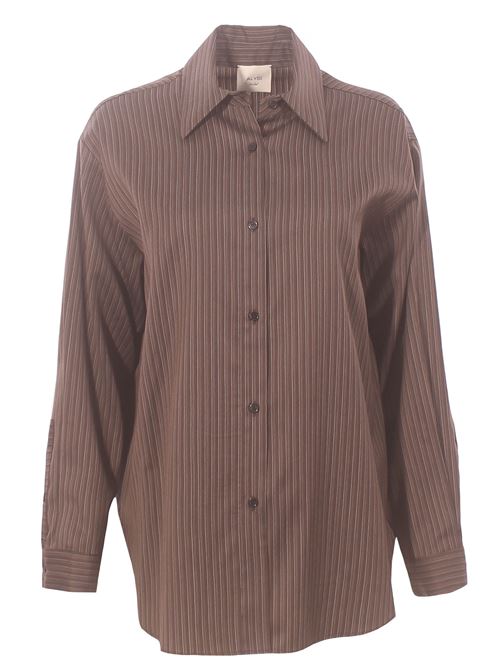 Camicia rigata in lana e seta ALYSI | 166259A6235CAFFE