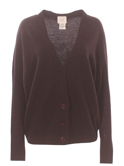 Cardigan in lana e cashmere ALYSI | 266432A6008CACAO