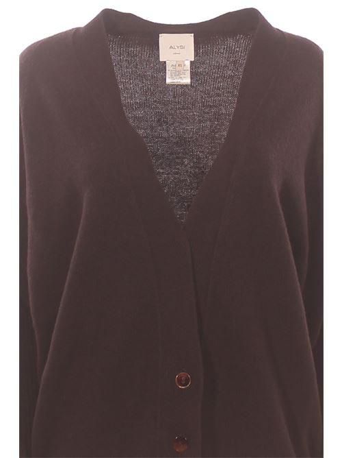 Cardigan in lana e cashmere ALYSI | 266432A6008CACAO
