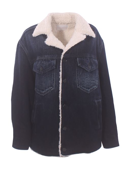 Giubbino denim con ecopelliccia DONDUP | DJ810DDDF0310DMS2800