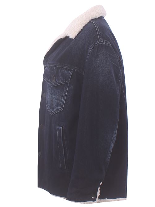 Giubbino denim con ecopelliccia DONDUP | DJ810DDDF0310DMS2800