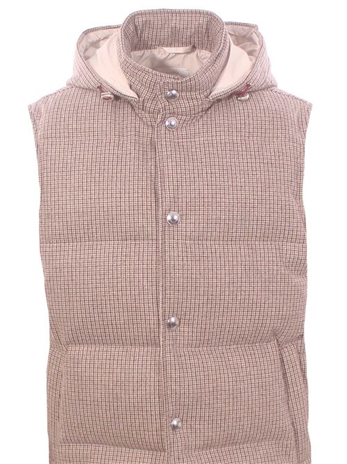gilet in lana e cashmere micro pied de poule ELEVENTY | N75GILH04-TES0N11110
