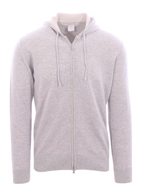 full zip cappuccio in cashmere ELEVENTY | X76MAGK33-MAG0K01913-02