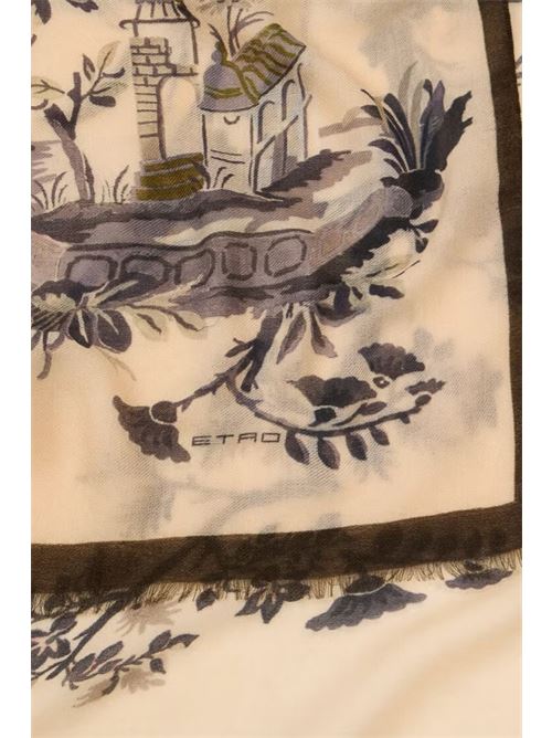 Sciarpa in modal e cashmere con motivo floreale ETRO | WATA0010AK19FX0821