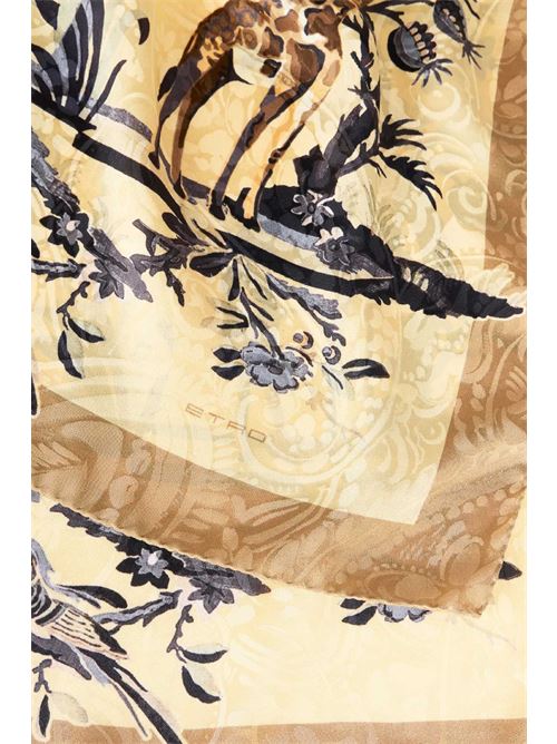 Scialle jacquard in seta con motivo floreale ETRO | WAYA0001AQ13LX0822