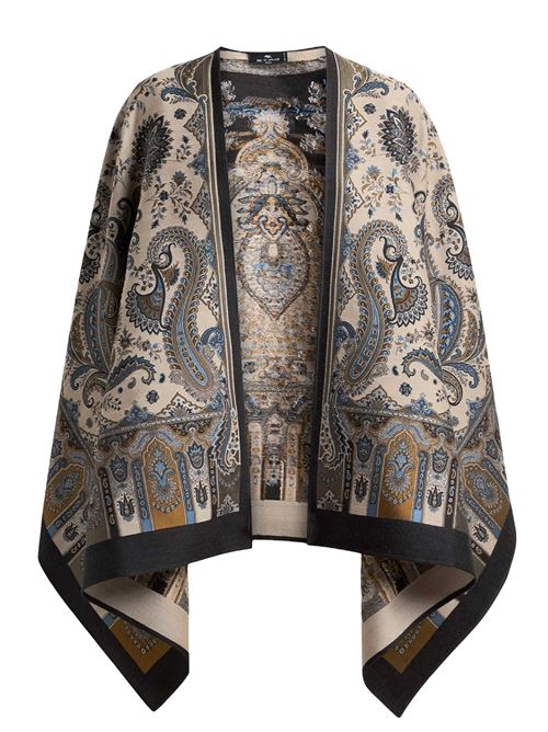 Mantella jacquard in misto lana con motivo paisley ETRO | WRBD0004AQ13PX0820