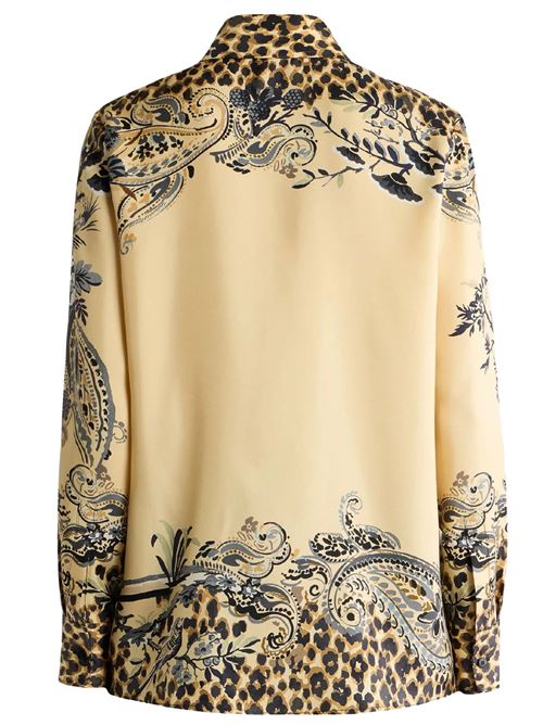 Camicia in seta con stampa leopardata piazzata ETRO | WRIA0013AK163X0822