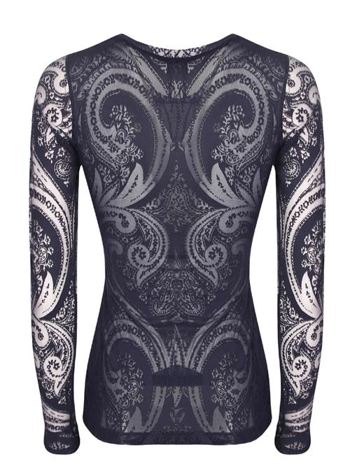 T-shirt in velluto jacquard con motivo paisley ETRO | WRJB002699IAE12B0310