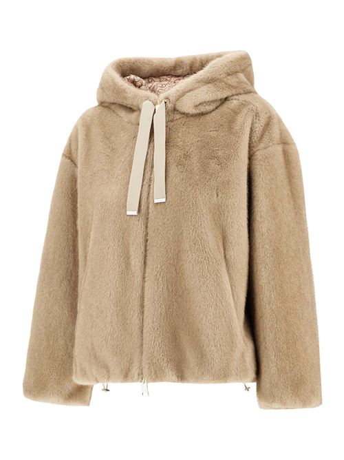 Bomber soft faux fur con cappuccio HERNO | GI000318D127391985